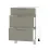 Нижний кухонный шкаф Fabrik Home ШКН 600 3 ящика с доводчиком, удлинённый фасад без ручек, ДСП