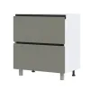 Нижний кухонный шкаф Fabrik Home ШКН 800 2 Ящика Hetic, удлинённый фасад без ручек, ДСП
