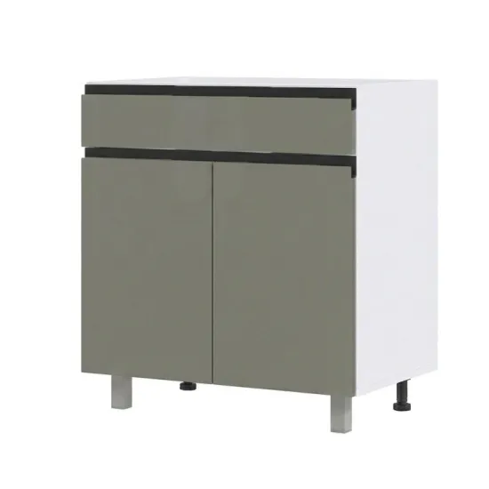 Modul inferior Fabrik Home ШКН 800 1 ящик + 2 двери доводчик, front prelungit fara mâner, Pal