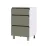 Нижний кухонный шкаф Fabrik Home ШКН 600 3 ящика с доводчиком, удлинённый фасад без ручек, МДФ