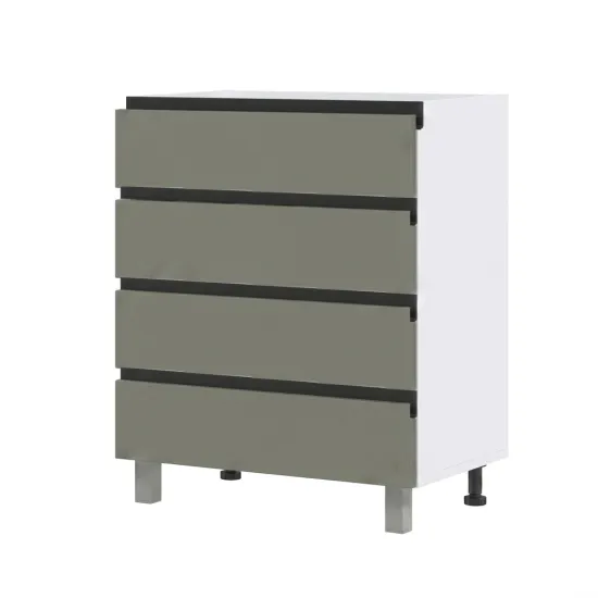 Нижний кухонный шкаф Fabrik Home ШКН 600 4 ящика, удлинённый фасад без ручек, МДФ