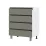 Нижний кухонный шкаф Fabrik Home ШКН 600 4 ящика, удлинённый фасад без ручек, МДФ