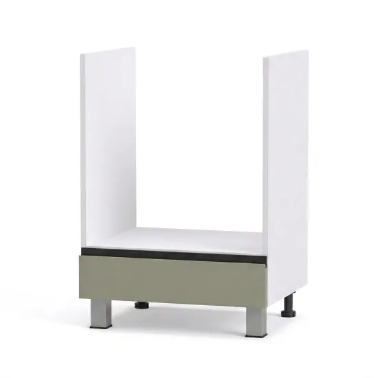 Нижний кухонный шкаф Fabrik Home ШКН 600 духовка 1 шухлядка, удлинённый фасад без ручек, МДФ