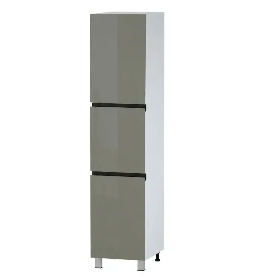 Нижний кухонный шкаф Fabrik Home ШКН 600 пенал с 3 фасадами, удлинённый фасад без ручек, МДФ