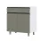 Нижний кухонный шкаф Fabrik Home ШКН 800 1 ящик + 2 двери доводчик, удлинённый фасад без ручек, МДФ