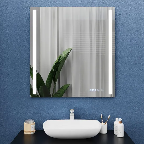 Зеркало для ванной Bayro Sigma 60x80 LED touch c подогревом, часами и термометром (123801)
