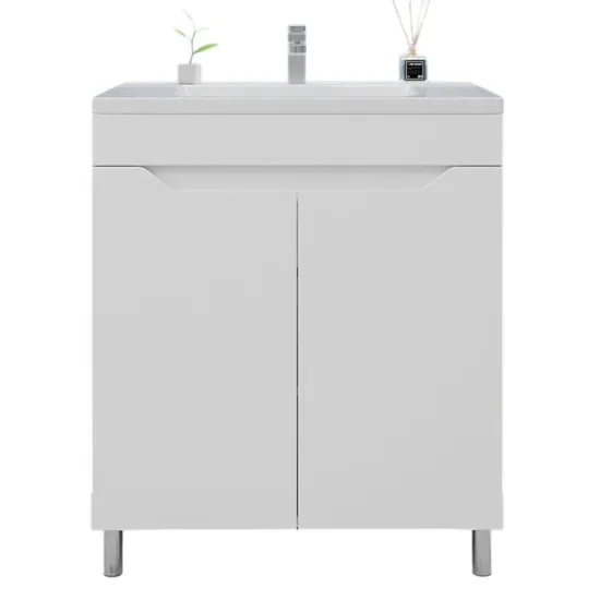 Dulap pentru lavoar Bayro Selena Trio 70 cm, pardoseală, Alb mat (127313)