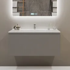 Dulap pentru lavoar Bayro Sensi suspendat, Light Grey (125358)