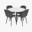 Set de sufragerie Eva DT 402-3B + 4 YTC-064B UF885-15 (Dark grey)