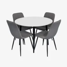 Set de sufragerie Eva DT 402-3B + 4 YTC-078B BJORN-13 (Grey)
