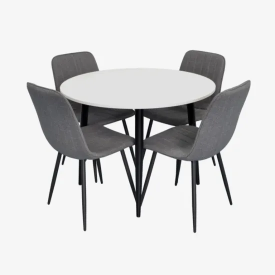 Set de sufragerie Eva DT 402-3B + 4 YTC-078B BJORN-13 (Grey)
