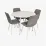 Set de sufragerie Eva DT 402-5Wh + 4 YTC-078Wh UF885-14 (Grey)