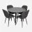 Set de sufragerie Eva DT 402-6B + 4 YTC-064B UF885-15 (Dark grey)