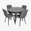 Set de sufragerie Eva DT 402-6B + 4 YTC-078B BJORN-13 (Grey)
