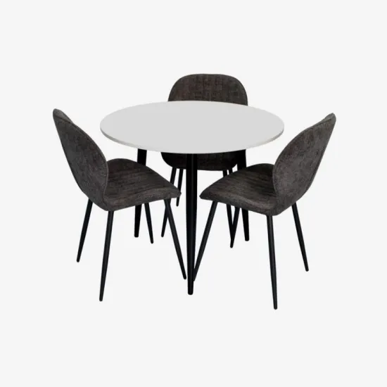 Set de sufragerie Eva DT 404-3B + 3 YTC-064B UF885-15 (Dark grey)