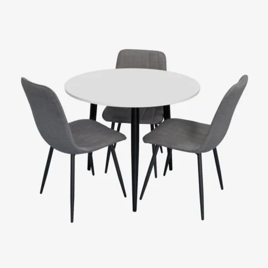 Set de sufragerie Eva DT 404-3B + 3 YTC-078B BJORN-13 (Grey)