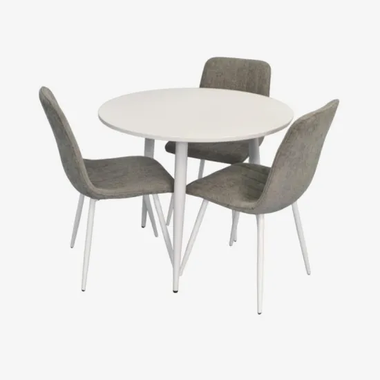 Set de sufragerie Eva DT 404-5Wh + 3 YTC-078Wh UF885-14 (Grey)