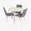 Set de sufragerie Eva DT 404-5Wh + 3 YTC-078Wh UF885-14 (Grey)