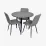 Set de sufragerie Eva DT 404-6B + 3 YTC-078B BJORN-13 (Grey)