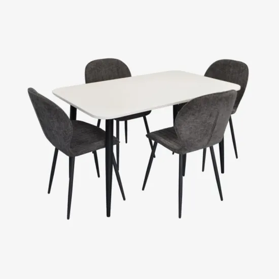 Set de sufragerie Eva DT 405-3B + 4 YTC-064B UF885-15 (Dark grey)