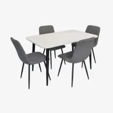 Set de sufragerie Eva DT 405-3B + 4 YTC-078B BJORN-13 (Grey)
