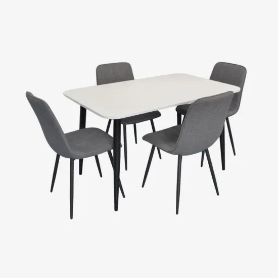 Set de sufragerie Eva DT 405-3B + 4 YTC-078B BJORN-13 (Grey)