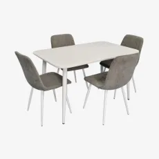 Set de sufragerie Eva DT 405-4Wh + 4 YTC-078Wh UF885-14 (Grey)