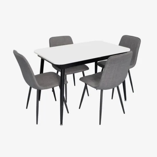 Set de sufragerie Eva DT 531R B + 4 YTC-078B BJORN-13 (Grey)