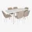 Set de sufragerie Eva DT 531R Wh + 6 YTC-064Wh BJORN-24 (Light beige)