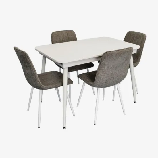 Set de sufragerie Eva DT 531R Wh + 4 YTC-078Wh UF885-14 (Grey)