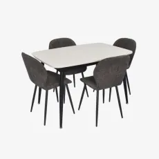 Set de sufragerie Eva DT 532R B + 4 YTC-064B UF885-15 (Dark grey)