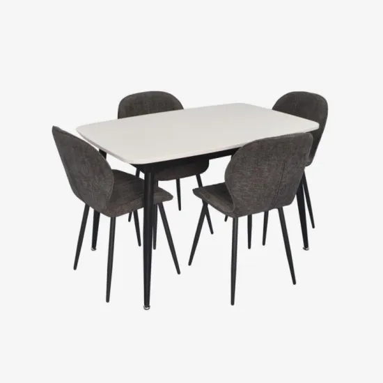 Set de sufragerie Eva DT 532R B + 4 YTC-064B UF885-15 (Dark grey)