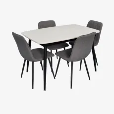 Set de sufragerie Eva DT 532R B + 4 YTC-078B BJORN-13 (Grey)
