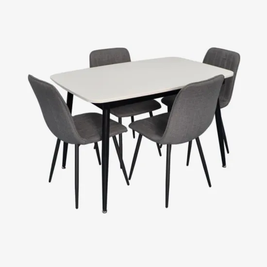 Set de sufragerie Eva DT 532R B + 4 YTC-078B BJORN-13 (Grey)
