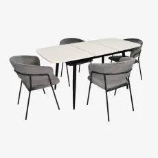 Set de sufragerie Eva DT 532R B + 4 YTC-097B UF BLU-14 (Dark grey)
