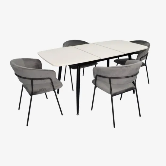 Set de sufragerie Eva DT 532R B + 4 YTC-097B UF BLU-14 (Dark grey)