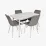 Set de sufragerie Eva DT 532R Wh + 4 YTC-055Wh BLU-13 (Light grey)