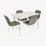 Set de sufragerie Eva DT 532R Wh + 4 YTC-078Wh UF885-14 (Grey)