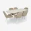 Set de sufragerie Eva DT 532R Wh + 6 YTC-064Wh UF910-01 (Light beige)