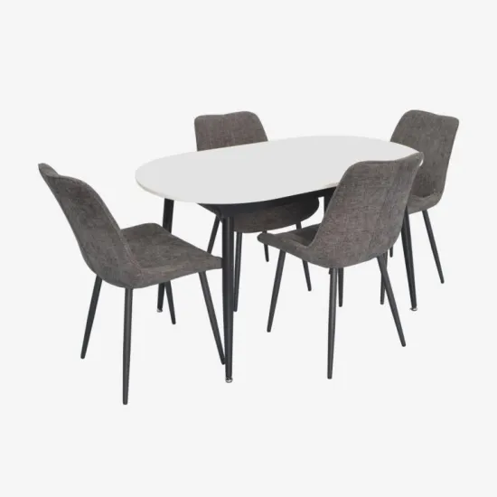 Set de sufragerie Eva DT 533R B + 4 YTC-055B UF885-15 (Dark grey)