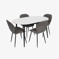 Set de sufragerie Eva DT 533R B + 4 YTC-064B UF885-15 (Dark grey)