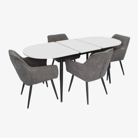 Set de sufragerie Eva DT 533R B + 4 YTC-090B UF885-15 (Dark grey)
