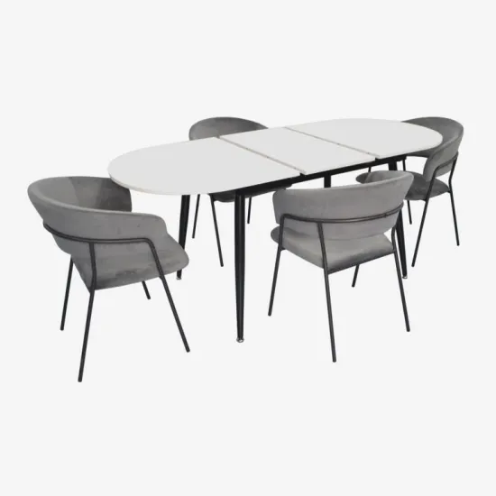 Set de sufragerie Eva DT 533R B + 4 YTC-097B UF BLU-14 (Dark grey)