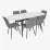 Set de sufragerie Eva DT 533R B + 6 YTC-078B BJORN-13 (Grey)
