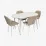 Set de sufragerie Eva DT 533R Wh + 4 YTC-064Wh BJORN-24 (Light beige)