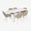 Set de sufragerie Eva DT 533R Wh + 6 YTC-064Wh UF910-01 (Light beige)