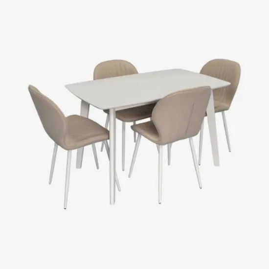 Set de sufragerie Eva COOPER White + 4 YTC-064Wh BJORN24