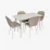 Set de sufragerie Eva COOPER White + 4 YTC-064Wh BJORN24