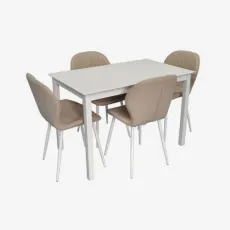 Set de sufragerie Eva GLORIA White + 4 YTC-064Wh BJORN24