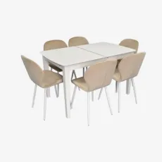 Set de sufragerie Eva HV-27V White + 6 YTC-064Wh UF910-01